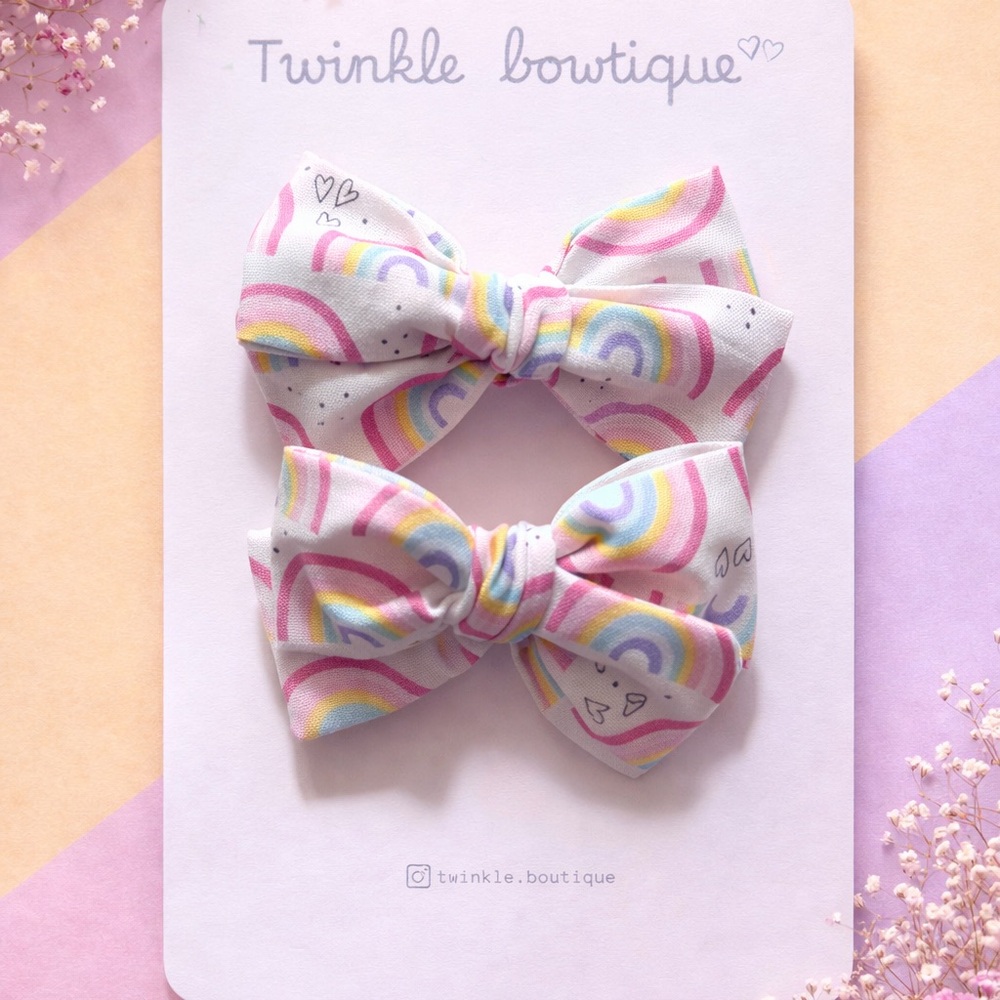 Rainbow pigtail set